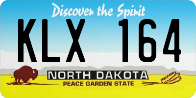 ND license plate KLX164