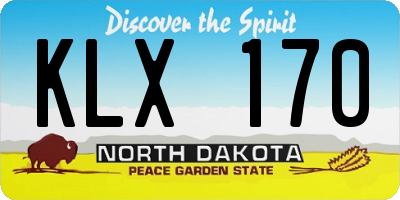ND license plate KLX170