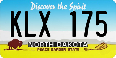 ND license plate KLX175