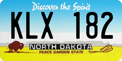 ND license plate KLX182