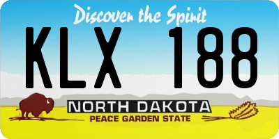 ND license plate KLX188