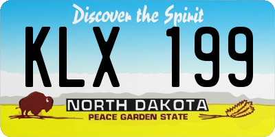 ND license plate KLX199