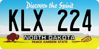 ND license plate KLX224