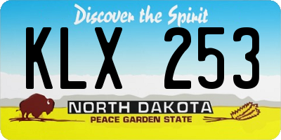 ND license plate KLX253