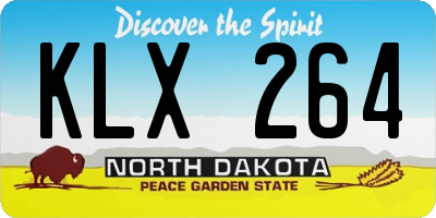 ND license plate KLX264