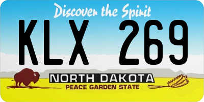 ND license plate KLX269