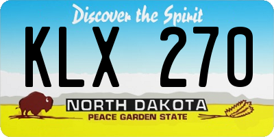 ND license plate KLX270