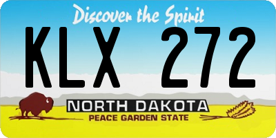 ND license plate KLX272