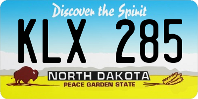 ND license plate KLX285