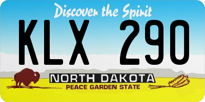 ND license plate KLX290