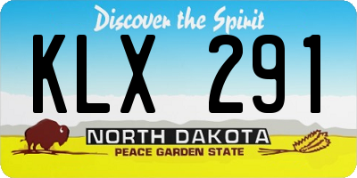 ND license plate KLX291
