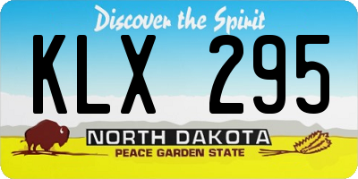 ND license plate KLX295