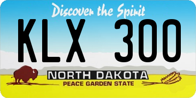 ND license plate KLX300