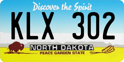 ND license plate KLX302