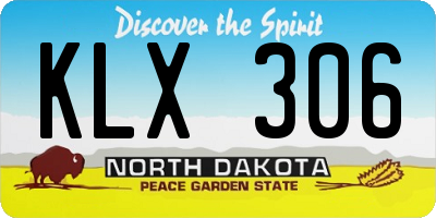 ND license plate KLX306