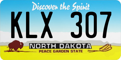 ND license plate KLX307