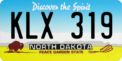 ND license plate KLX319