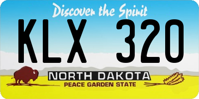 ND license plate KLX320