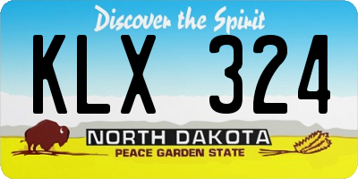 ND license plate KLX324
