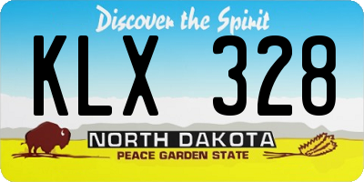 ND license plate KLX328