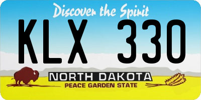 ND license plate KLX330