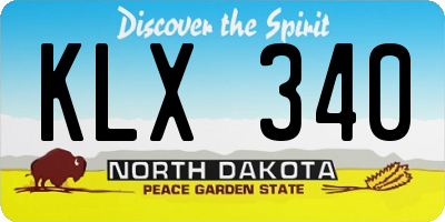 ND license plate KLX340