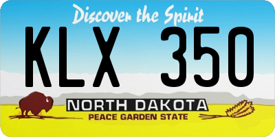 ND license plate KLX350