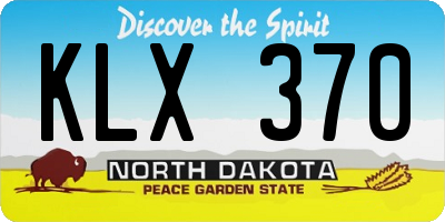 ND license plate KLX370