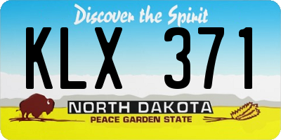 ND license plate KLX371
