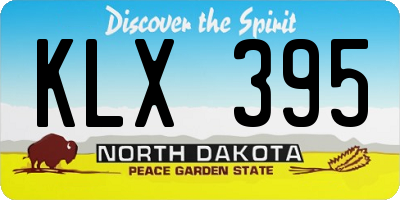 ND license plate KLX395
