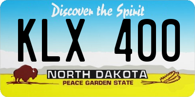 ND license plate KLX400