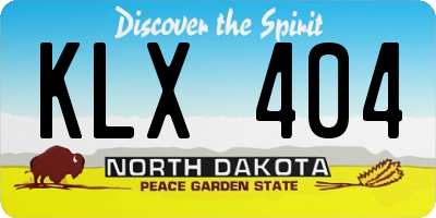 ND license plate KLX404