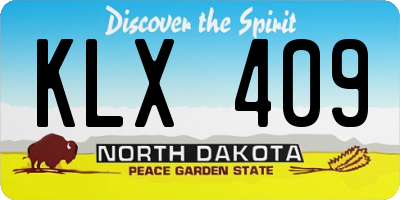 ND license plate KLX409