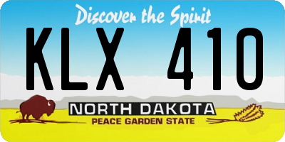 ND license plate KLX410