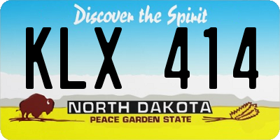 ND license plate KLX414