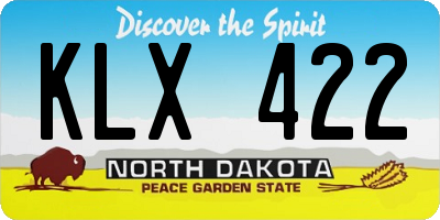 ND license plate KLX422