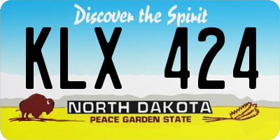 ND license plate KLX424