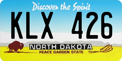 ND license plate KLX426