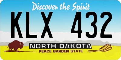 ND license plate KLX432