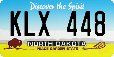 ND license plate KLX448