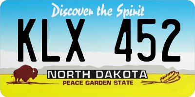 ND license plate KLX452