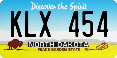 ND license plate KLX454