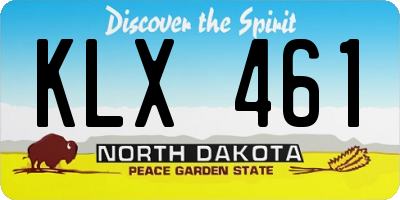 ND license plate KLX461