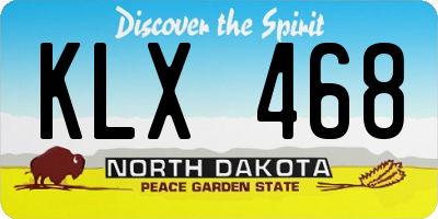 ND license plate KLX468