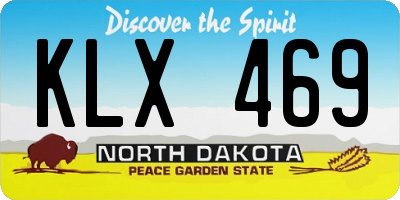 ND license plate KLX469