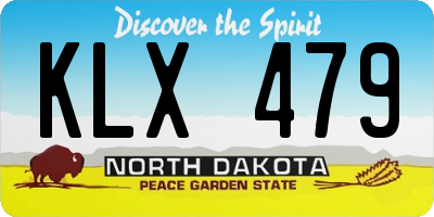 ND license plate KLX479