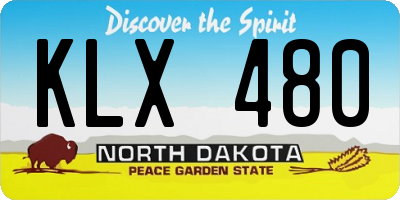 ND license plate KLX480