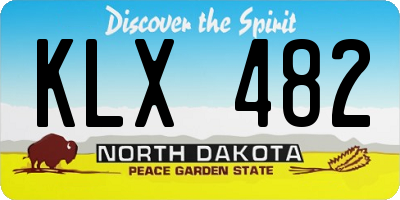 ND license plate KLX482