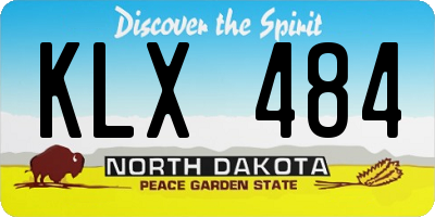 ND license plate KLX484