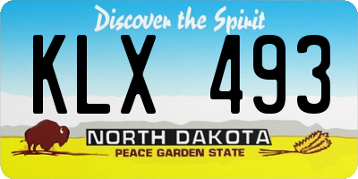ND license plate KLX493